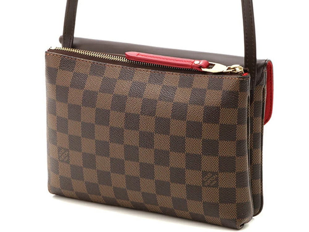 Louis Vuitton Twice Bag Shoulder Damier Brown